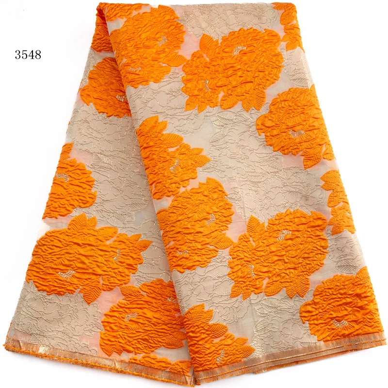 3548 African Brocade Lace Fabric 2023 High Quality Nigerian Jacquard Brocade Lace Fabric For Sewing Luxury Women Dress