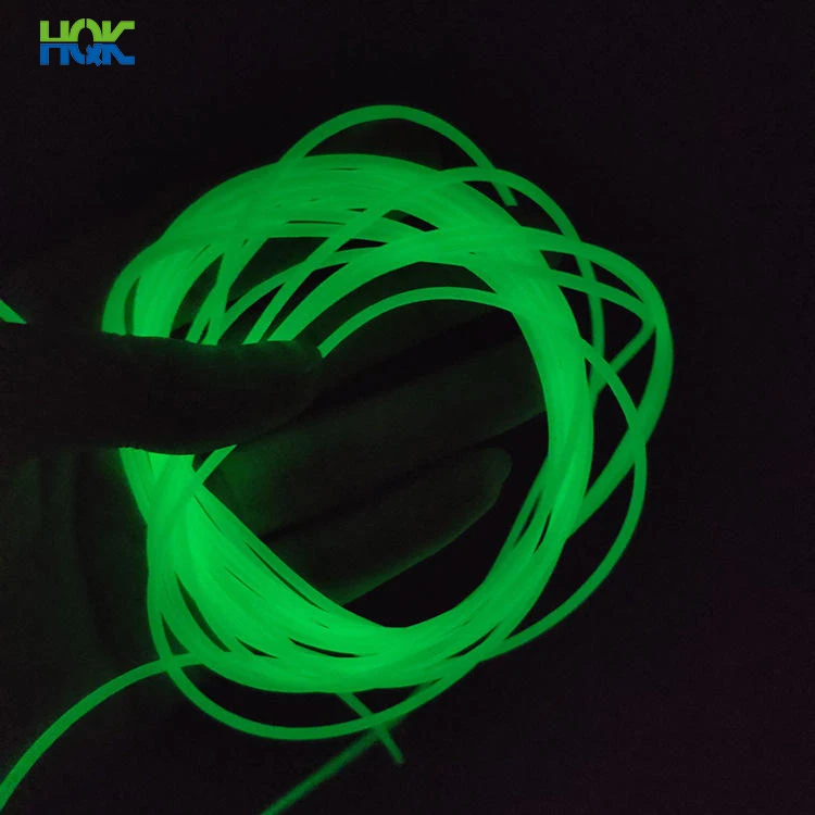 Glow in the dark silicone tube flexible rubber luminous hose fluorescent tubing