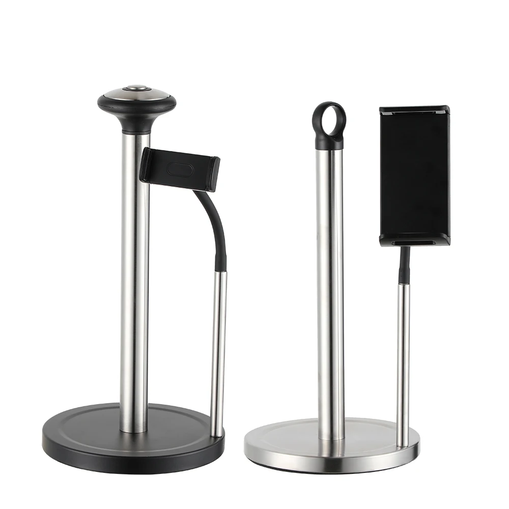 New development stainless steel paper towel holder with phone and pad clip