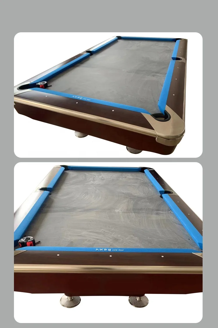 9FT Solid Wood Leg Black Slate Billiard Pool Table for Sale