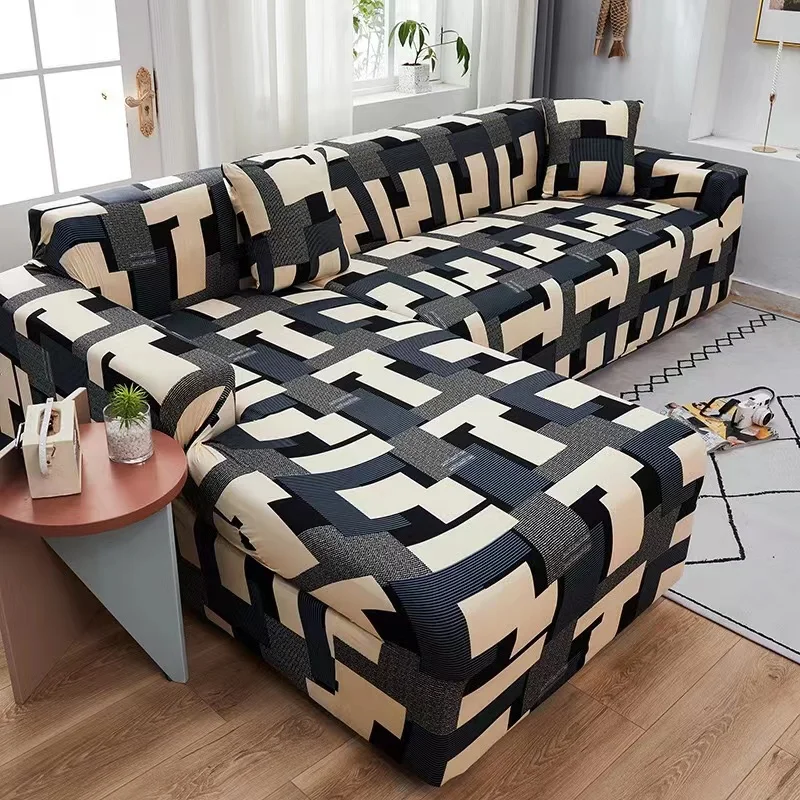 Combination Set Customized Style Polyester Fabric Slipcover Sofa Cover 3 Set Four Seasons Universal Stretch Sofa Cover