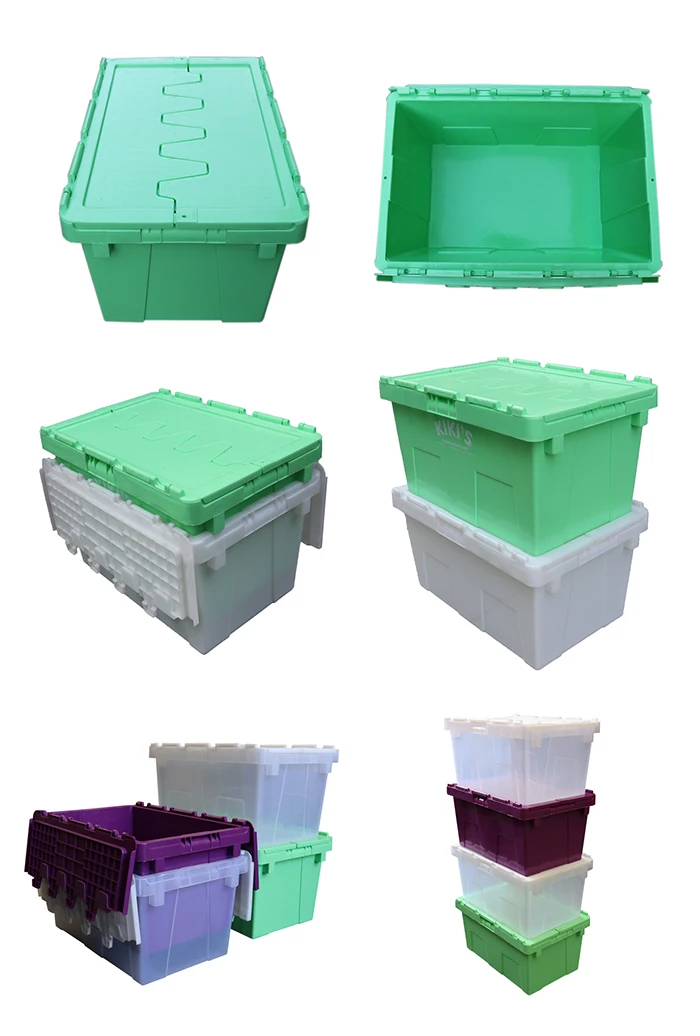 JOIN Folding Plastic Container Stackable Crates Transporting Crate Muti-use Box for