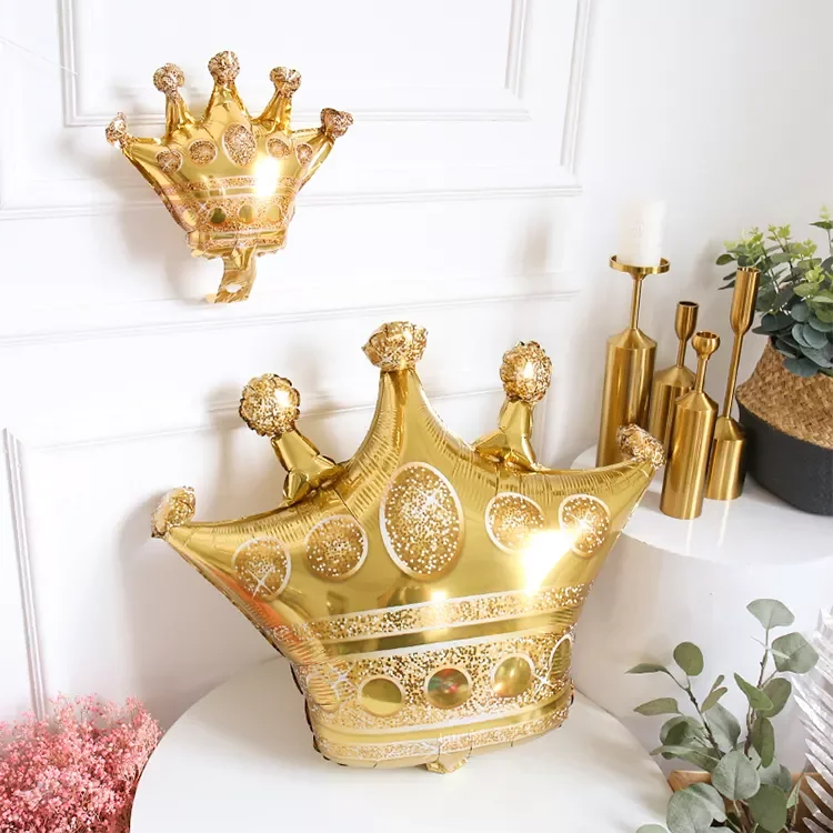 Hot Sale Can Customized Crown Mini Medium Large Size Crown Foil Balloon Celebration Birthday Party Decoration