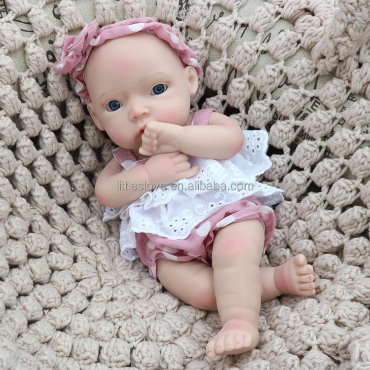 11inch 780G Reborn Dolls Full Solid Silicone Lifelike Mini Bebe Reborn Doll Girl De Silicona Cuerpo Entero