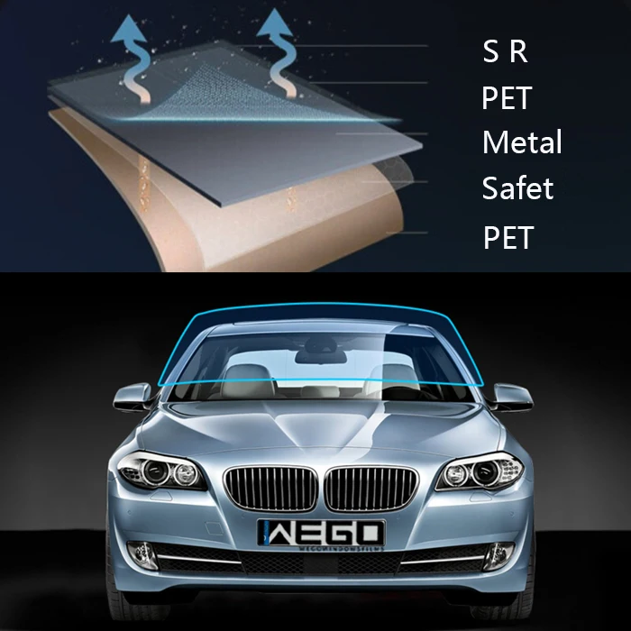 WEGO latest car tinted glass inorganic 2 X Ultra HD privacy window film Nano Ceramic UV curing windshield protective film