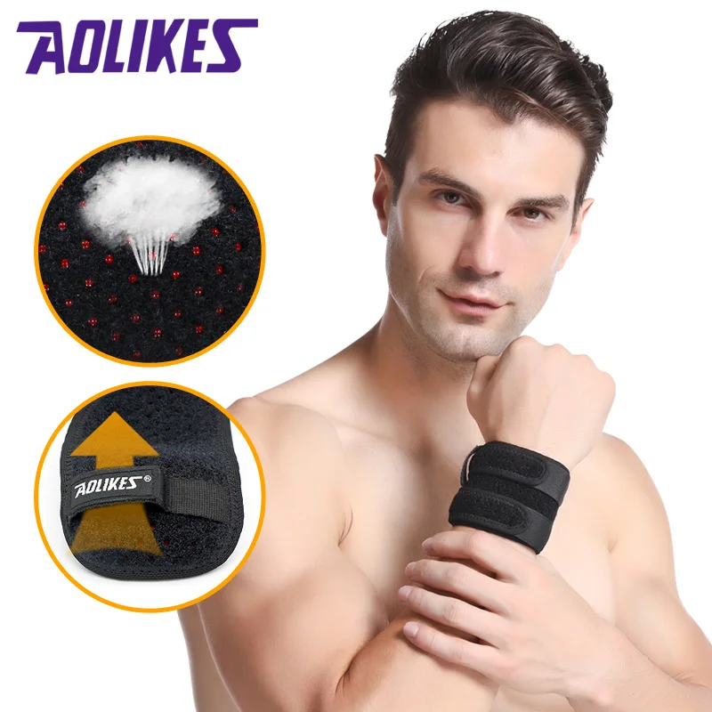 Aolikes Sports Wrist Support Brace Cheap Knee Sleeve for Fitness Custom Size Breathable Protection Logo Customization