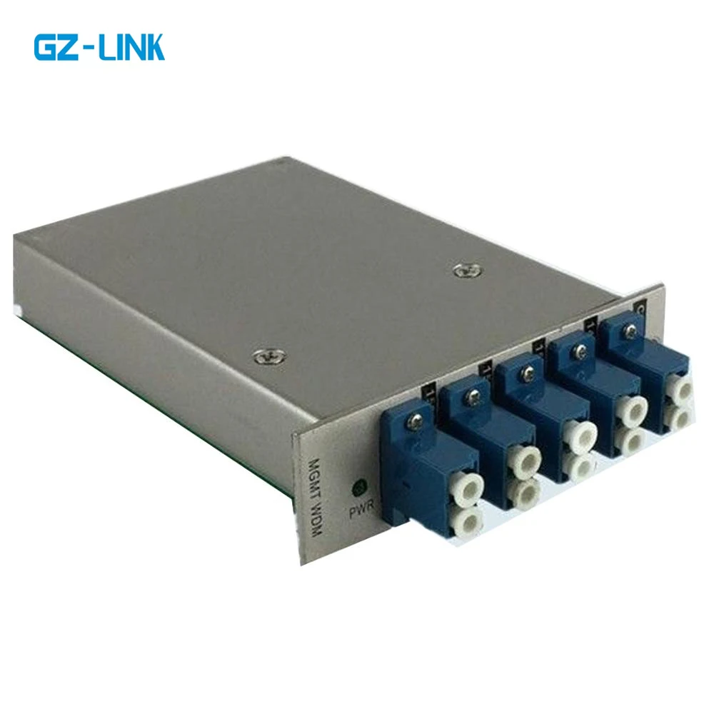 Gz-Link Fiber Optic Dwdm 100m To 40g Platform Low Insertion Loss Dwdm Equipment 8ch 1610nm Cwdm Mux Demux Module
