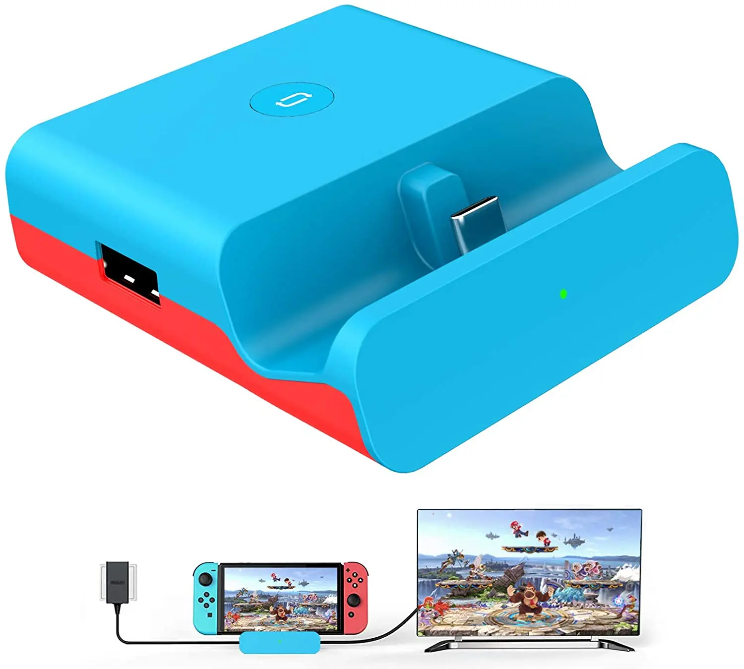 Зарядная док-станция 4K 2HDMI ТВ адаптер зарядное устройство набор Хорошая Замена для Nintendo переключатель