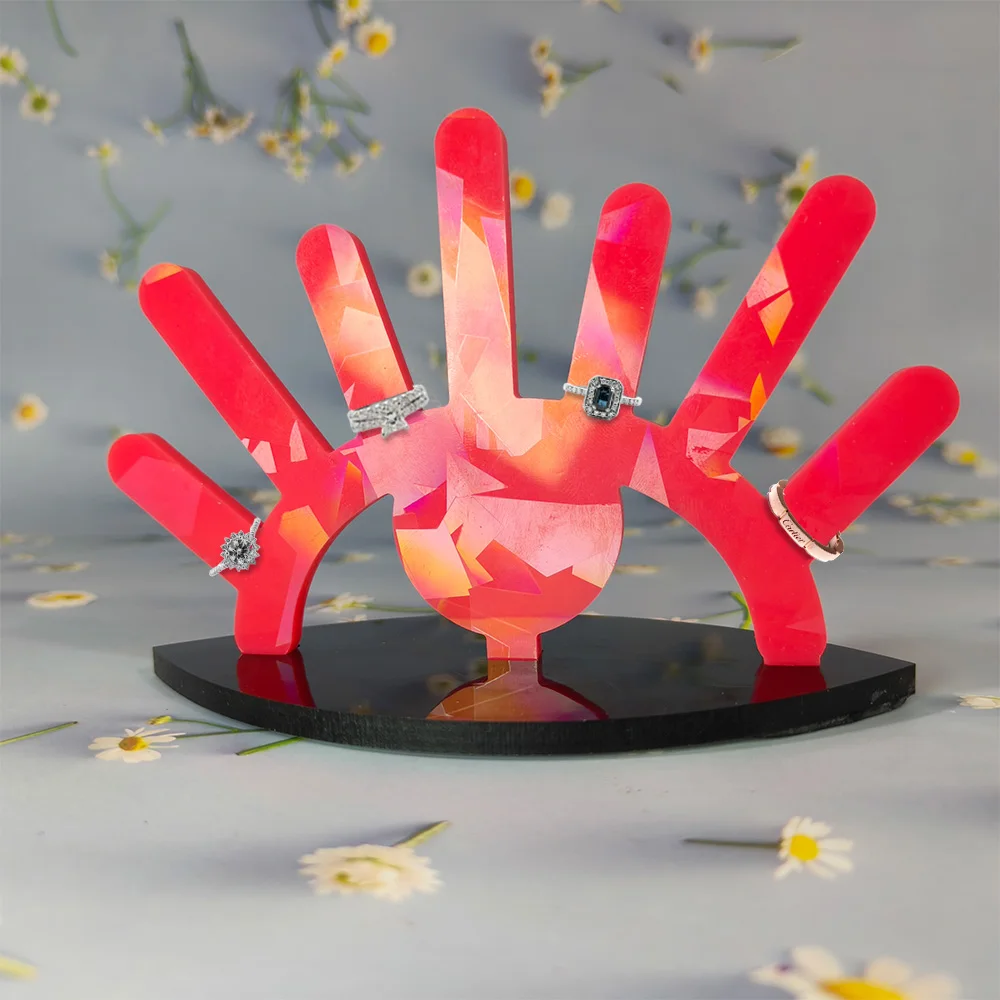 DIY Hand Holographic Devil Eye Earrings Mold Jewelry Stand Holder Mold For Epoxy Resin Casting DIY Mold