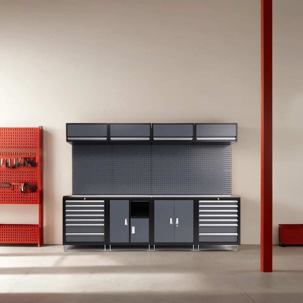 Lab combination garage storage workbench heavy duty garage cabinets