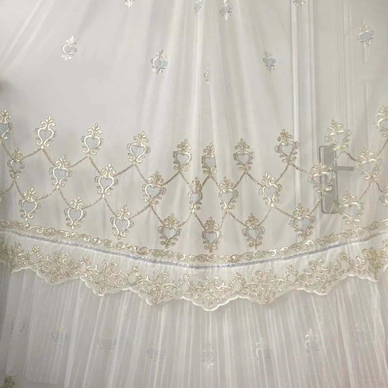 ZHONGHUA  Embroidery Ready Made Curtain Luxury Space Custom Party Accessories Halloween Embroidered Floral Chinese OEM