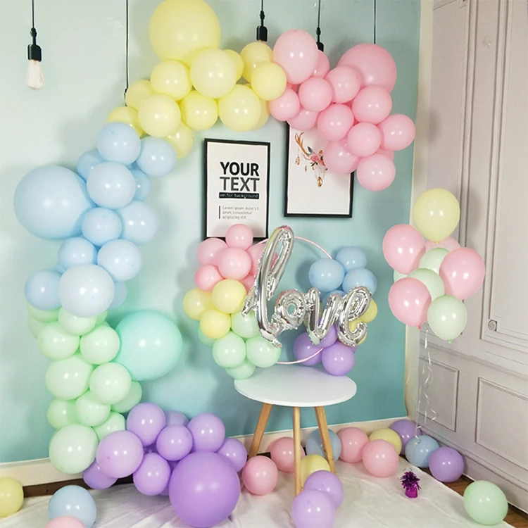 Wholesale Wedding Party Decorations 5 Inch 200pcs/bag Macaron Balloon Pastel Latex Macaron Party Balloons