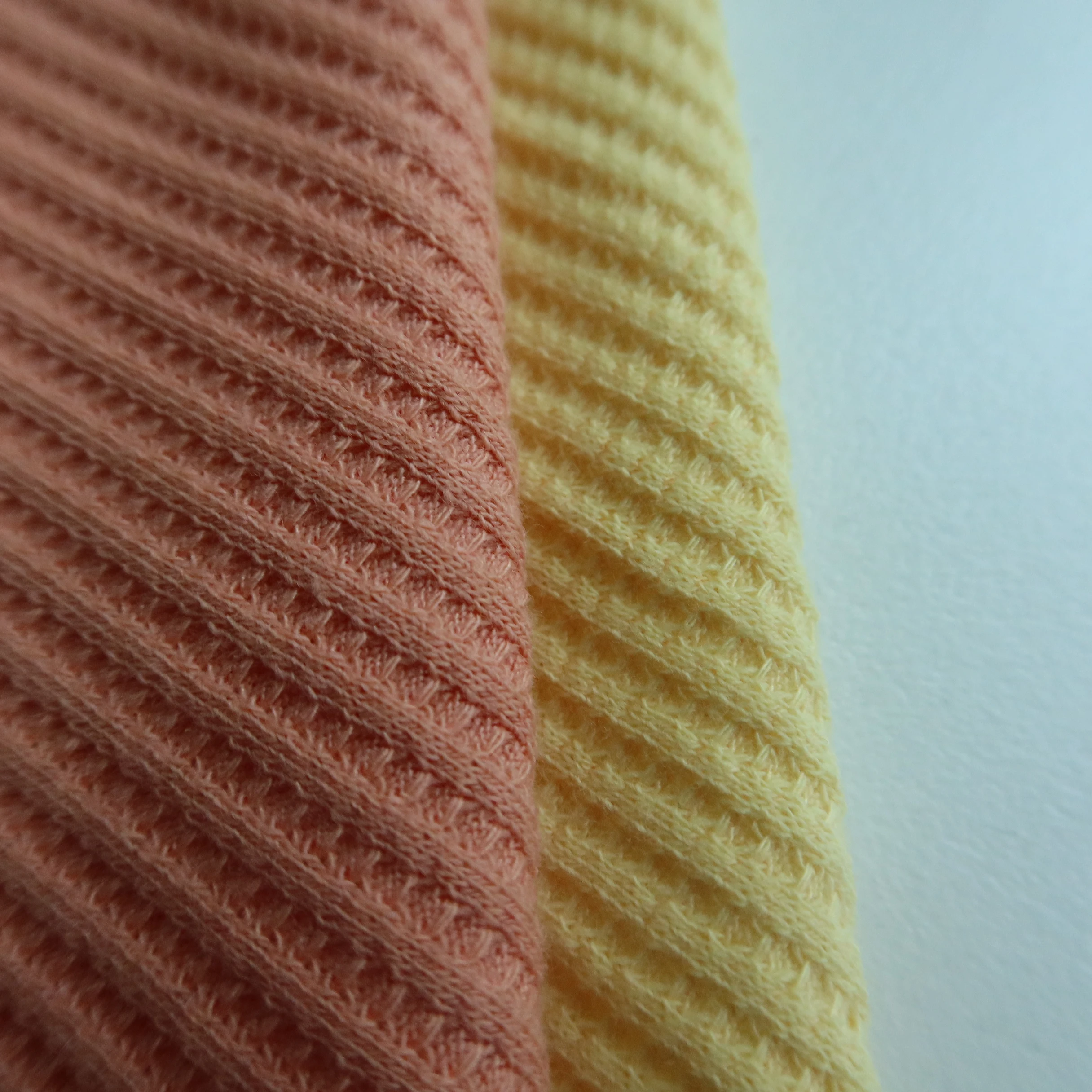  Comfortable and durable fabric 65% polyester 31% cotton 4% spandex knitted Knitted rib for garment