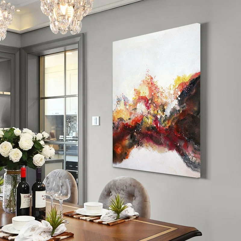 Netion top seller custom handmade abstract modern line wall art canvas oil painting landscape painting