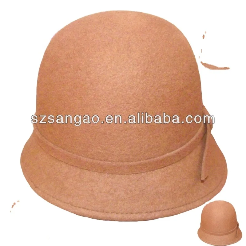 wholesale black bowler winter hat  wool felt large brim woman new fashion cheap