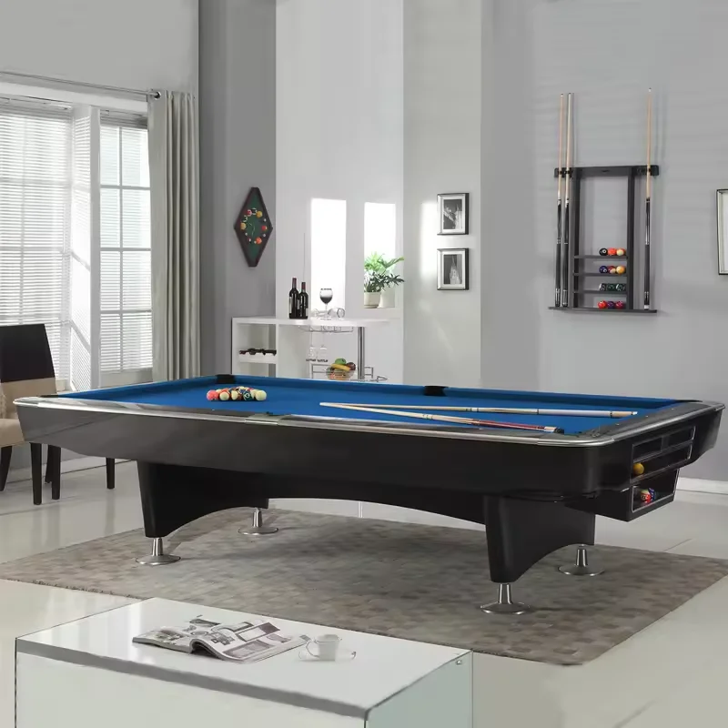 Cheap Modern 9ft Pool Table Ball Return Standard Billiard Table with Slate Cushion & Wooden Legs for Sale
