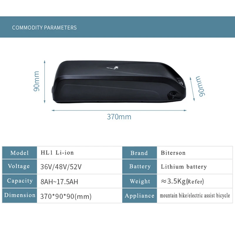 Outdoor bike 36v 13Ah electric bicycle battery 18650 36 volt lithium ion battery for electric bicycle