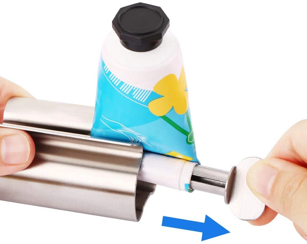 Fashion Designed Bathroom Accessories Set Automatic Toothpaste Dispenser Tube Wringer Seat Holder Stand Toothpaste Squeezer