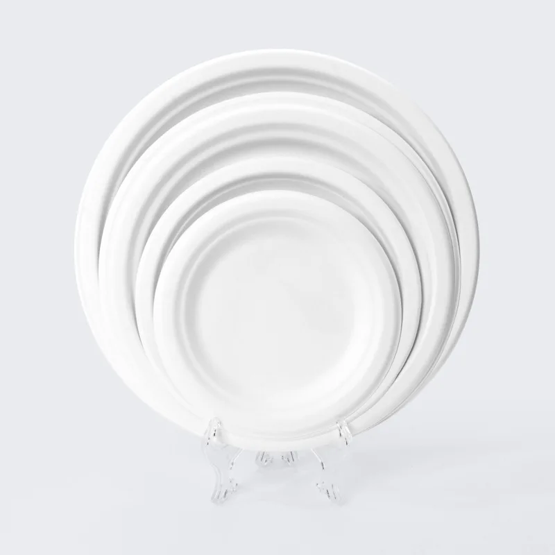 Wholesale Disposable Sugarcane Bagasse Paper Plate Dish For Wedding