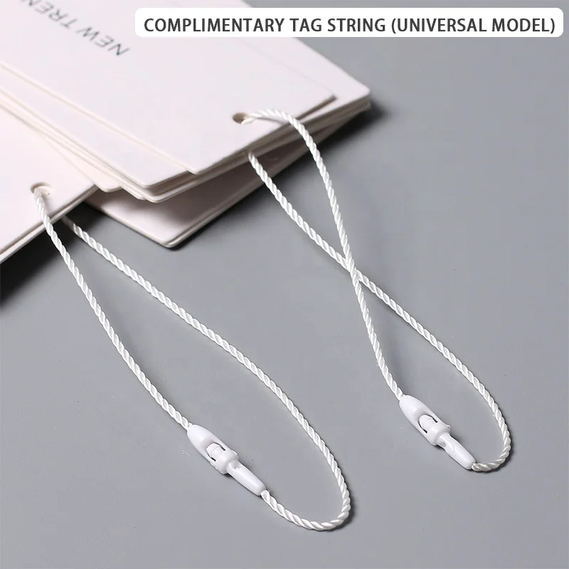 Custom Garment Swing Tags Clothes Label Print Name Logo Plastic Hang Tag With String Paper Hangtags For Clothing Own Logo