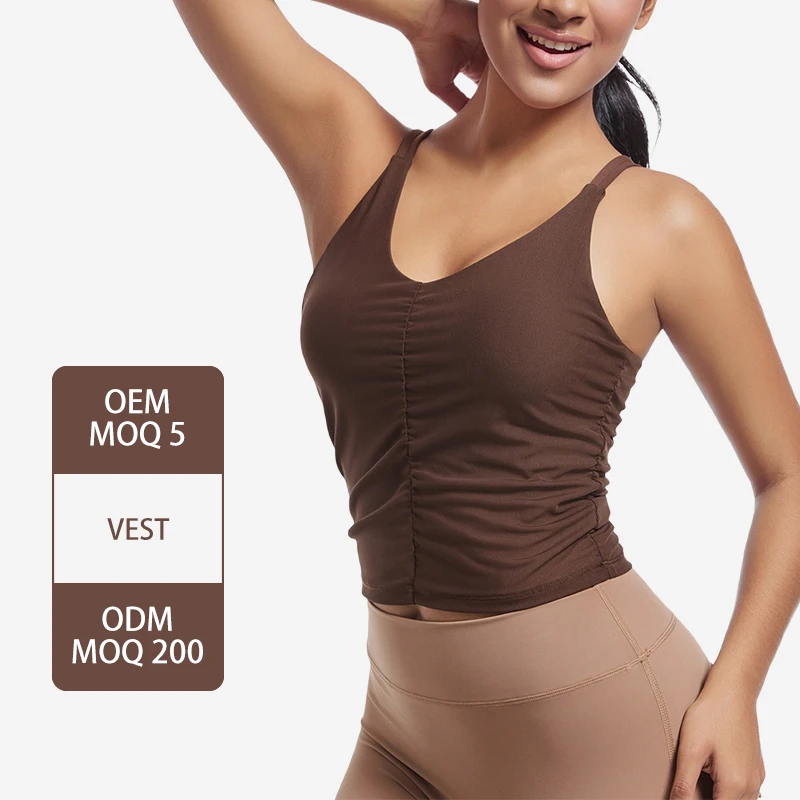 7075 Women Sexy Thin Strap Golf Tank Top V Neck Summer Fitness Tennis Gym Activewear