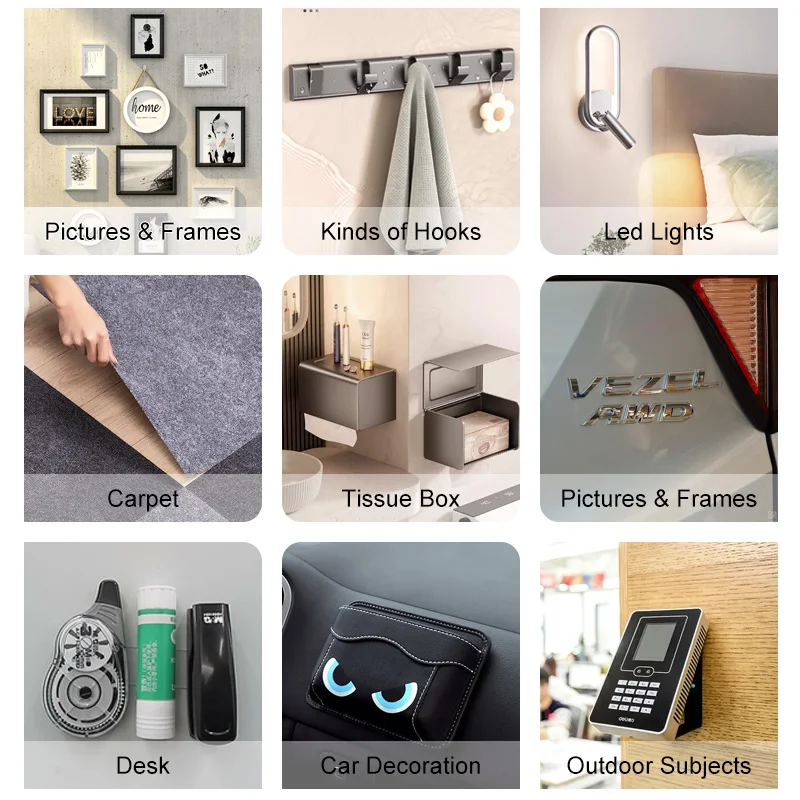 Double Sided Reusable Nano Tape Transparent Waterproof 1mmx2cmx1m Acrylic