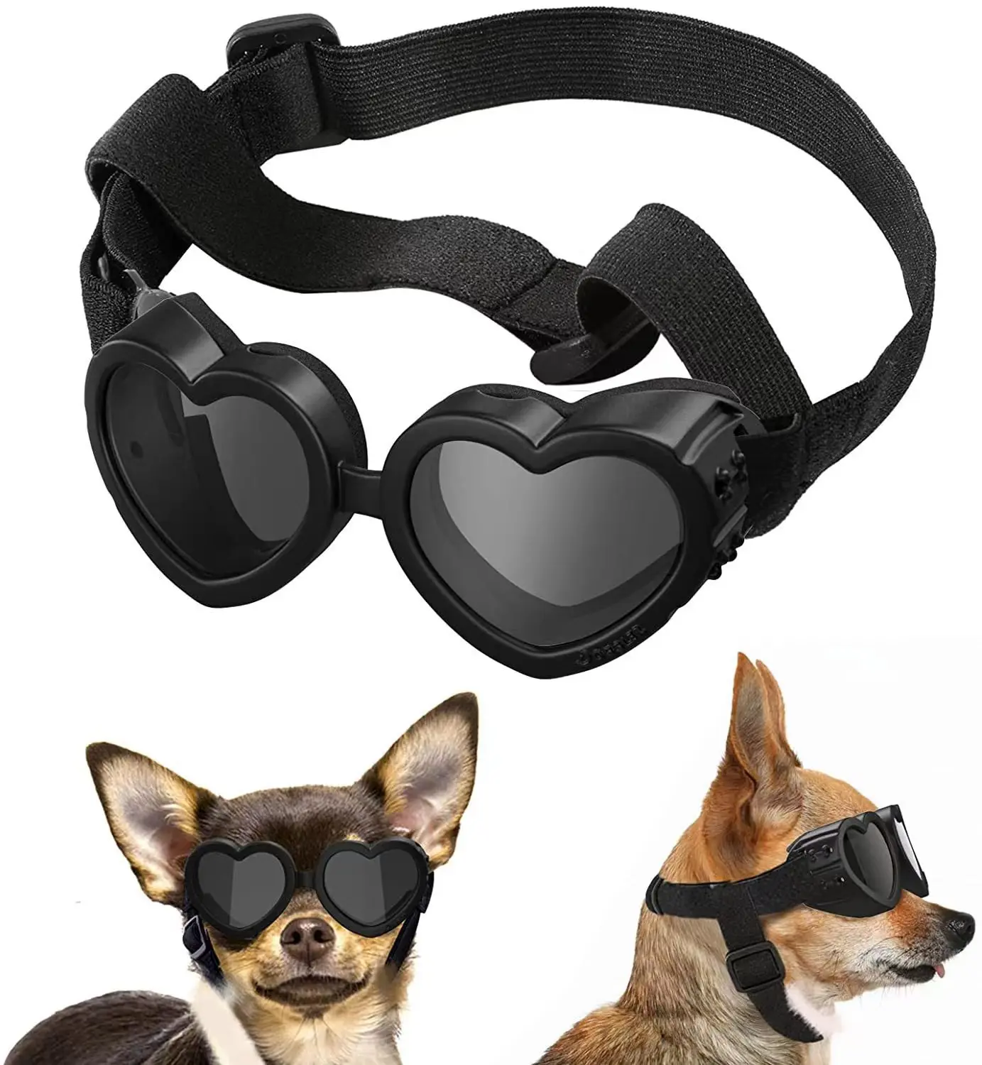 Foldable Pet Sunglasses Windproof Eye Protection Accessory for Cats and Dogs Cool Handsome Style for Winter Season