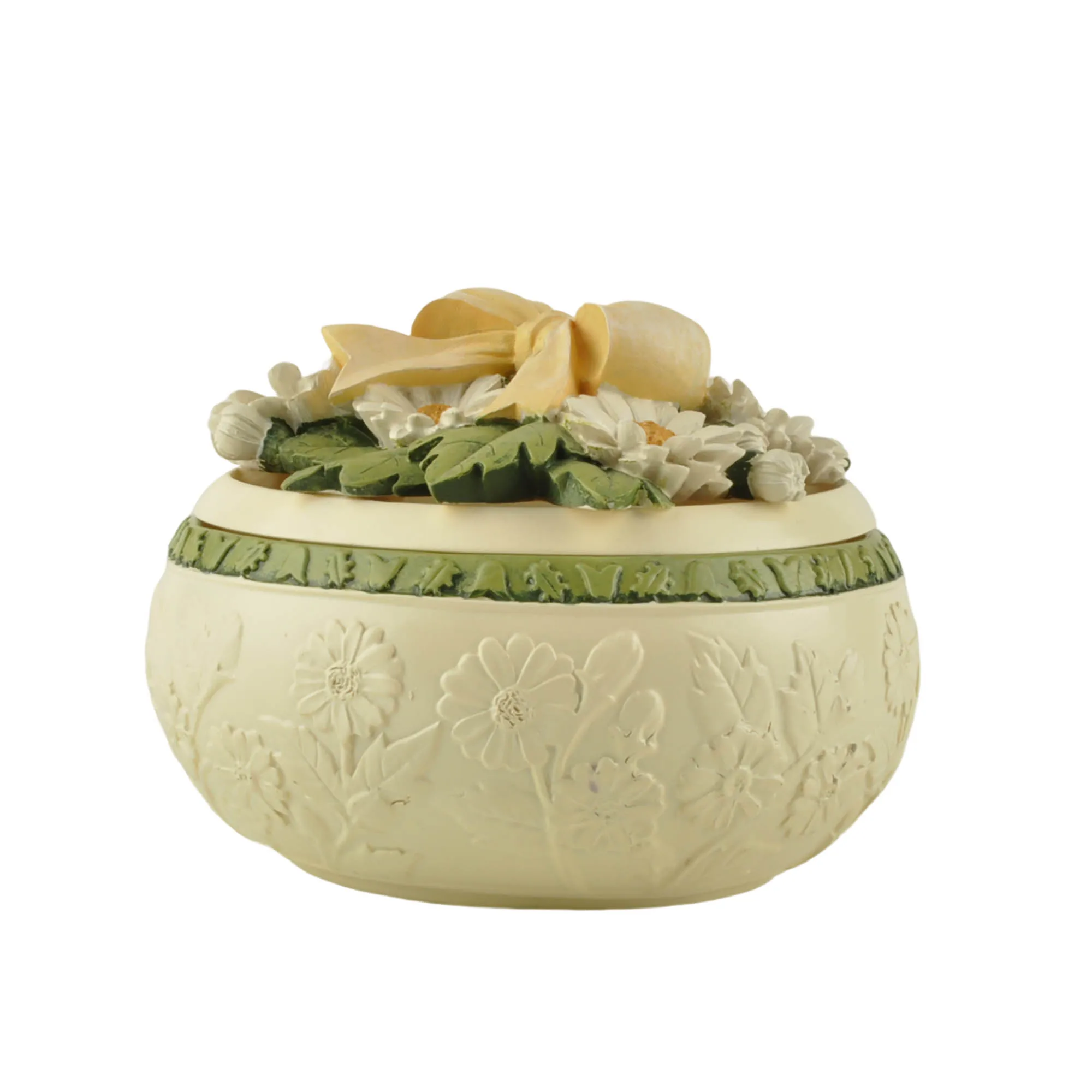 Resin Crafts Elegant Resin Daisy Trinket  Box Potpourri Box Dressing Table Storage Factory Direct Sale Gifts for Girls