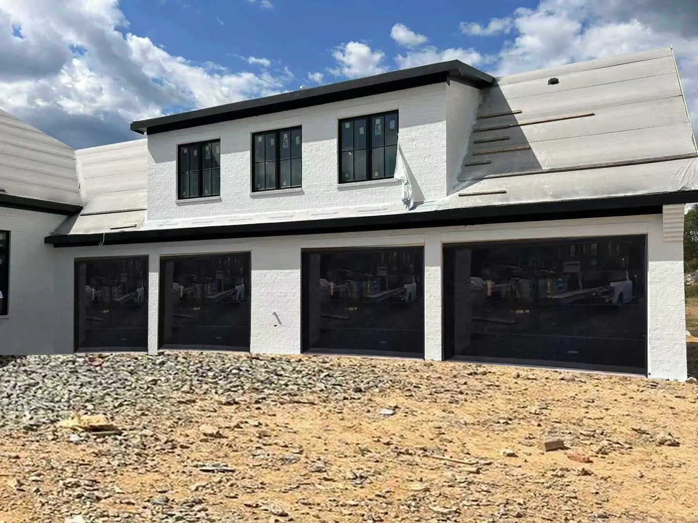 factory price  frameless Aluminum Reflective Glass Mirror Garage Door sectional garage door rollling up