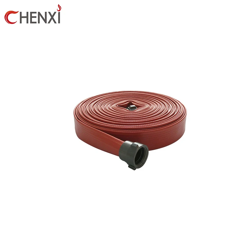 1 inches 12 bar flexible fire pvc canvas water discharge hose with nakajima coupling