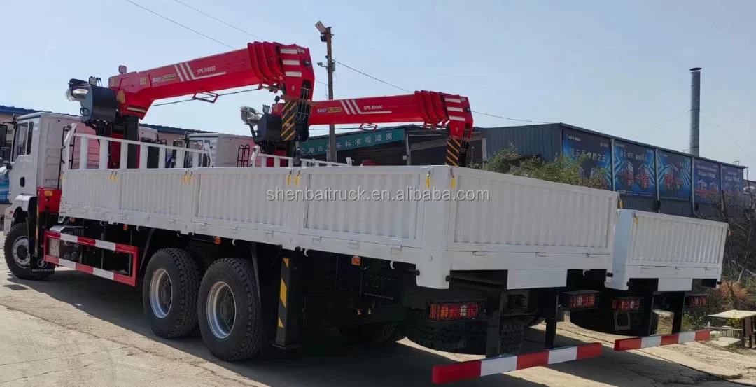 New Shacman H3000 6x4 Cargo Truck Mounted Crane Sany Palfinger 12Ton 14Ton 16Ton Manipulator Hydraulic  Lifting Crane