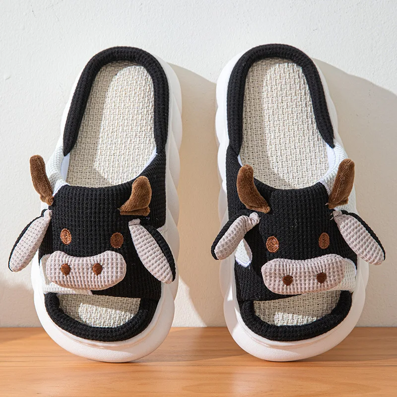 Wholesale Slippers Spring and Autumn Non-Slip Indoor Shoes Summer Baby Non-Slip Soft Bottom Cotton women  open toe slippers