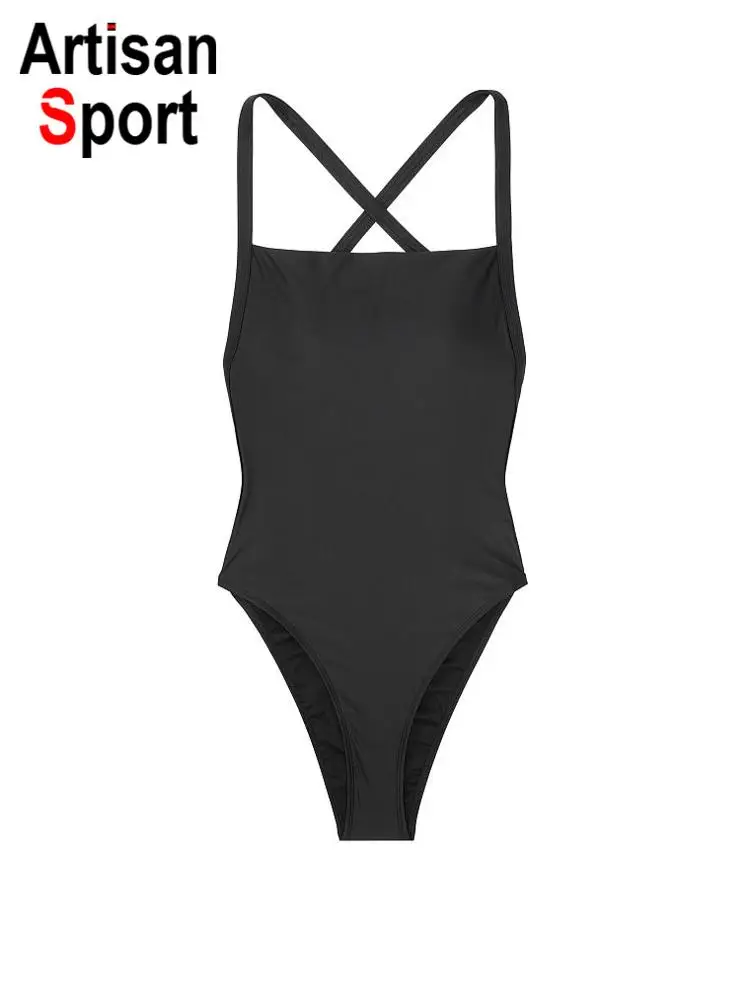 
Backless Sexy Girls swimwear Lace up One Piece Women Backless Monokini Swimsuit Sport Bodysuit Beach Bathing Suit Swim Biquini 