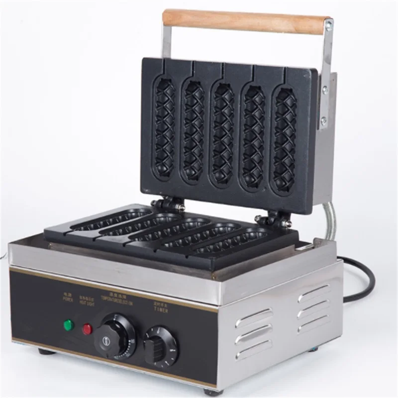 Commercial stainless steel  hot dog stick Waffle biscuit machine Electric Crispy pastry machine snack maker