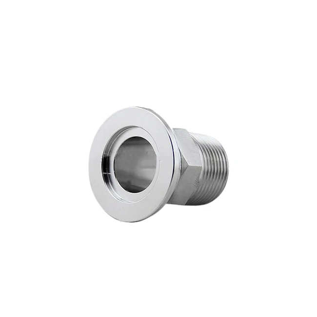 Stainless Steel Kf To Male Bspt Tapered Threaded Adapter Iso-kf Vacuum Flange Pipe Fittings Hexagonal Slotted Side