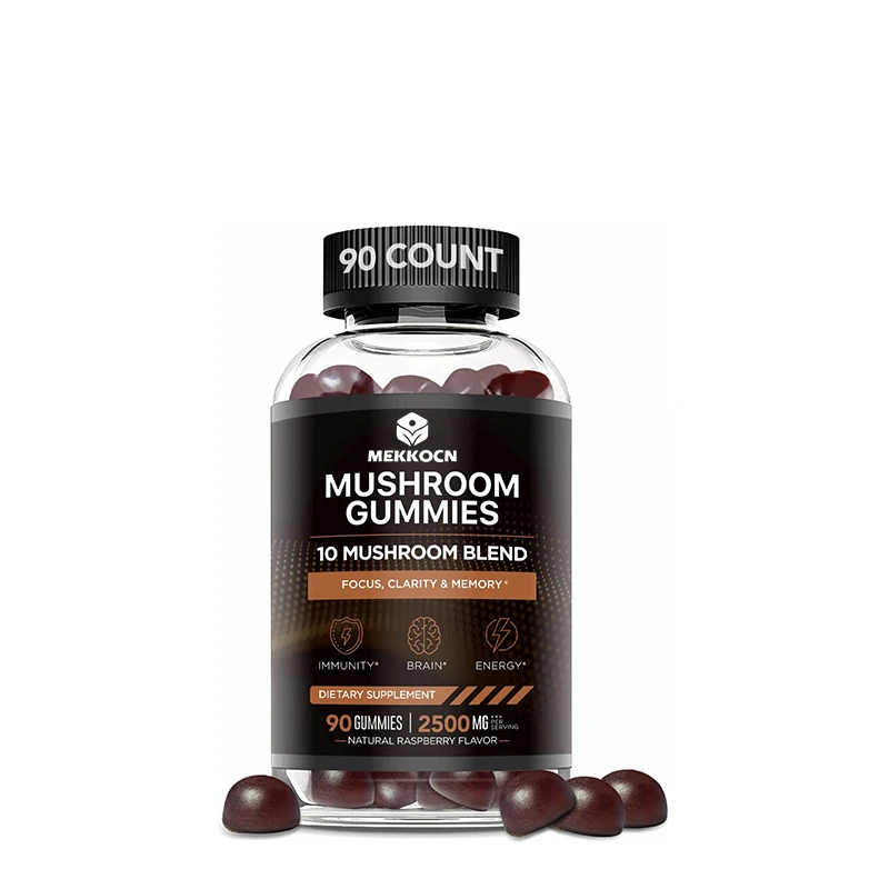 Mushroom Gummies Mushroom Complex Mushroom Supplement Brain Booster & Immune & Support Energy Mushroom Powder