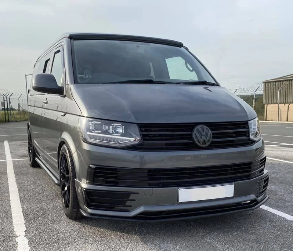 Для Volkswagen T6 Multivan Caravelle пластиковые книжка передний бампер спойлер сплиттер тюнинг-пакет для Vw