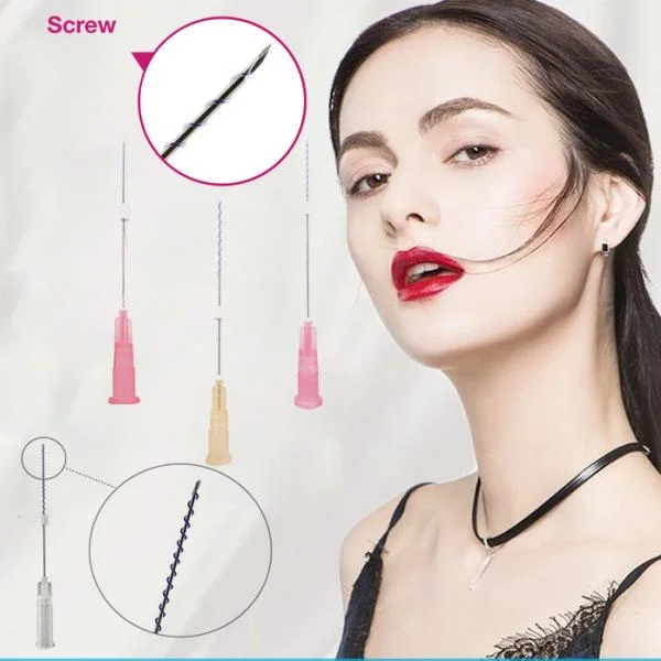 CE certificate China suppliers product plastic surgery tornado screw 26G38mm pdo thread with sharp needle korea