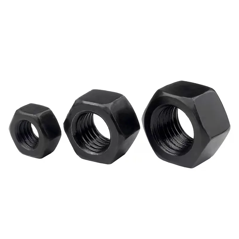 Fasteners  manufacturers grade 4.8 8.8 carbon steel black m6 m12 m10 m16 hex head nuts din 934