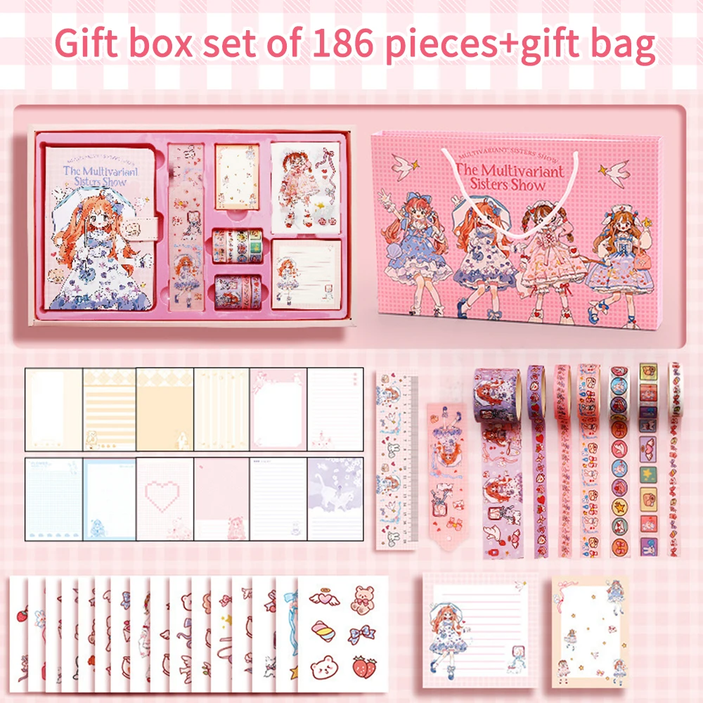 Wholesale DIY Hardcover Journal Scrapbook Set Cute Notebook Stationery for Girls Ages 8-14 Eco-friendly Customized A6 Diary