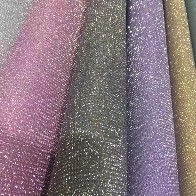 Multi Colors Available PU Stitching Usage  Laminated Glitter Leather for Bags and Shoes