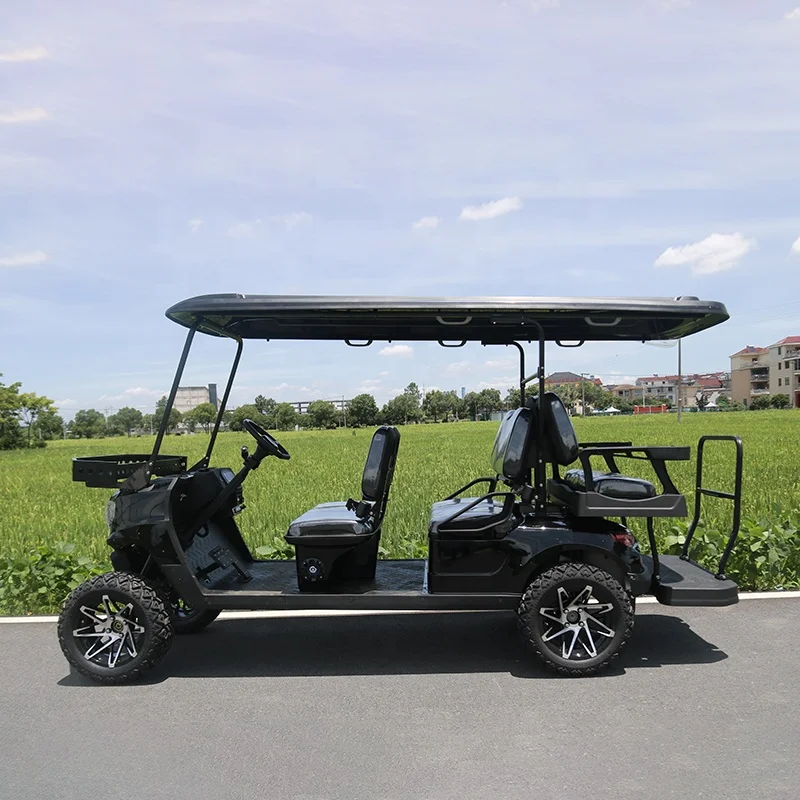 Factory Supply 5kW 4+2 Rear Seat Electric Golf Cart Club Car With Professional Meter