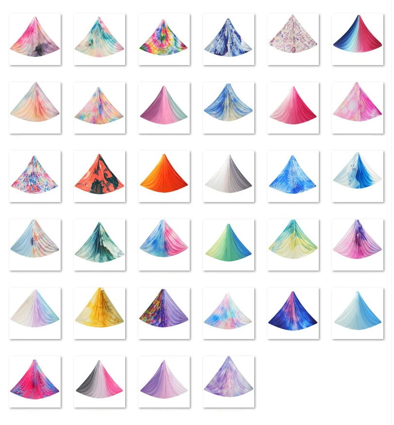 Circus Acrobatics Fly Yoga Low Stretch White Fitness Fabric Hammock Aerial Yoga Kit With Logo