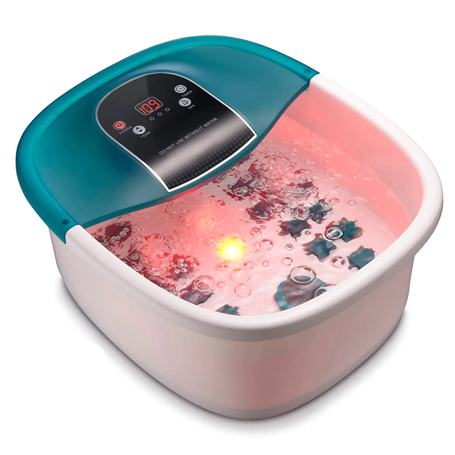 Portable Foot Spa Bath Massager Machine For Foot Relax Shiatsu Massage Rollers Basin With Air Oxygen Bubble Pedicure Stone