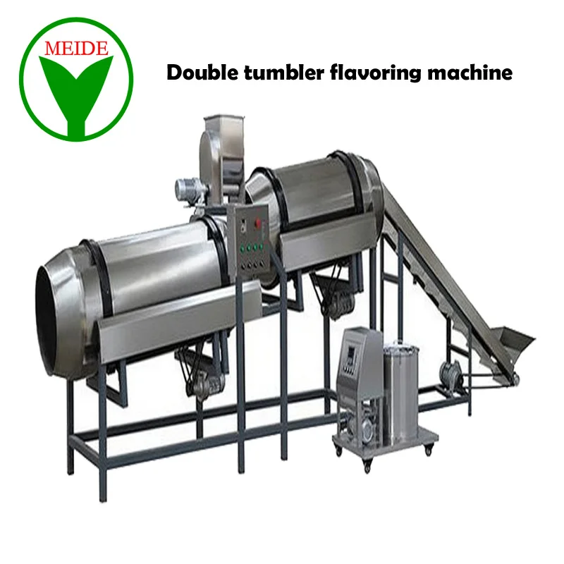 100-300kg rotary drum roller seasoning snack making machines