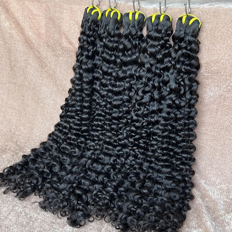 Hair Vendors Wholesale Cuticle Aligned 100% Unprocessed Raw Vietnam Human Hair Deep Curly Bundles