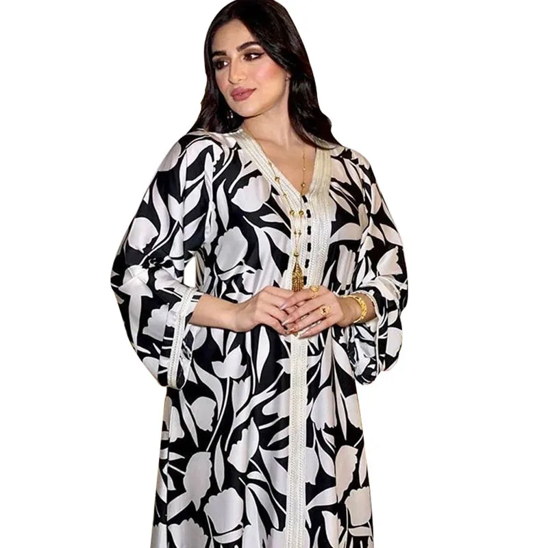 Latest Dubai Turkey Muslim Jeans Abaya Designs turkish kaftan indian hijab long maxi abaya dubai islamic clothing  dresses