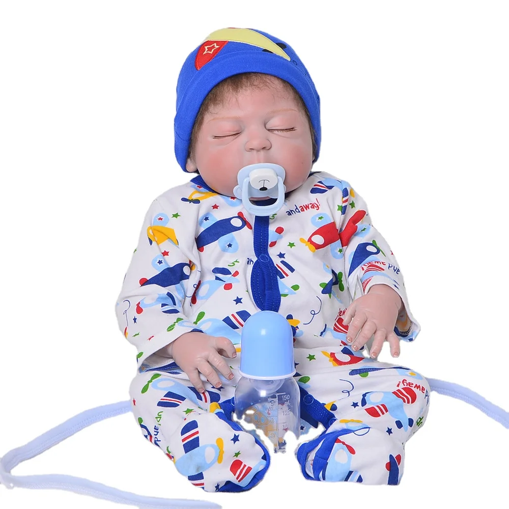 Cute Realistic reborn baby dolls lifelike real baby boy full silicone vinyl body baby dolls