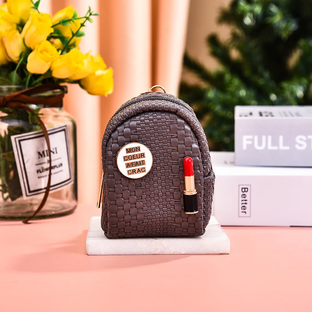 Coin Purse Wholesale Mini Backpack Keychain Portable Expandable Storage Bag Outdoor Travel Mini Lipstick Bag Keyring Small Bag