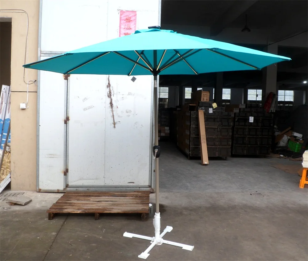 Outdoor Advertising Luxury Solar Panel Charger LED Strip Light Garden Patio Umbrella Parasol with Led Light